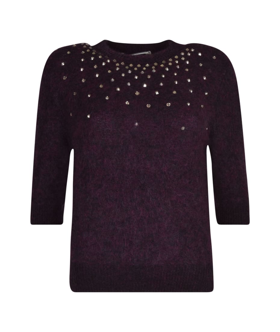 Alessandra Rich Crystals Embellishment Sweater italist ALWAYS