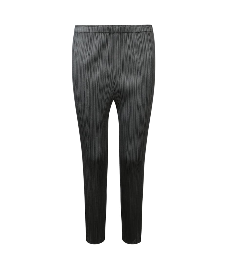 ISSEY MIYAKE MEN Wool Two Tuck Pants Black 5 | PLAYFUL