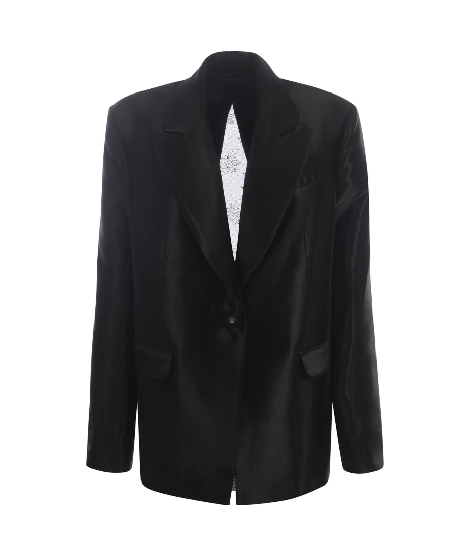ジャケット ROTATE BIRGER CHRISTENSEN BLACK SINGLE-BREASTED JACKET REMAIN Birger Christensen Black Single-Breasted Fitted