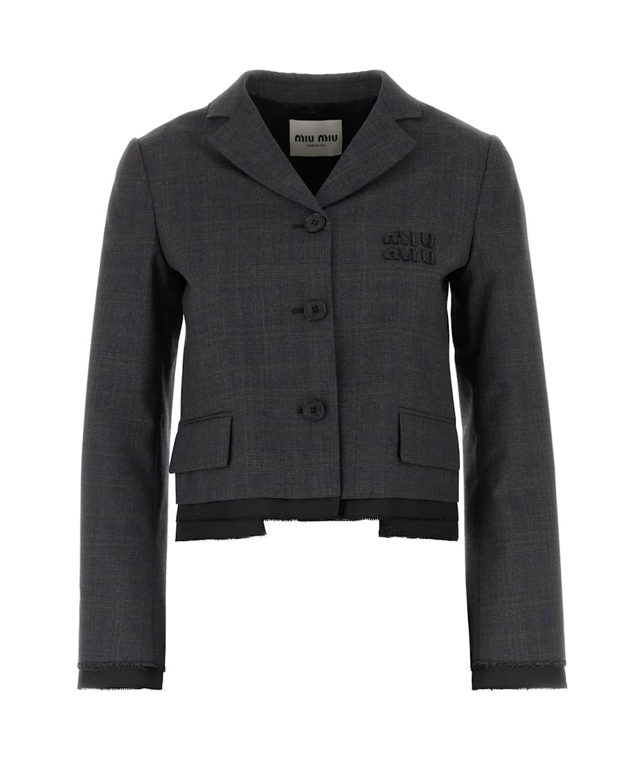 Miu Miu Embroidered Wool Blazer | italist