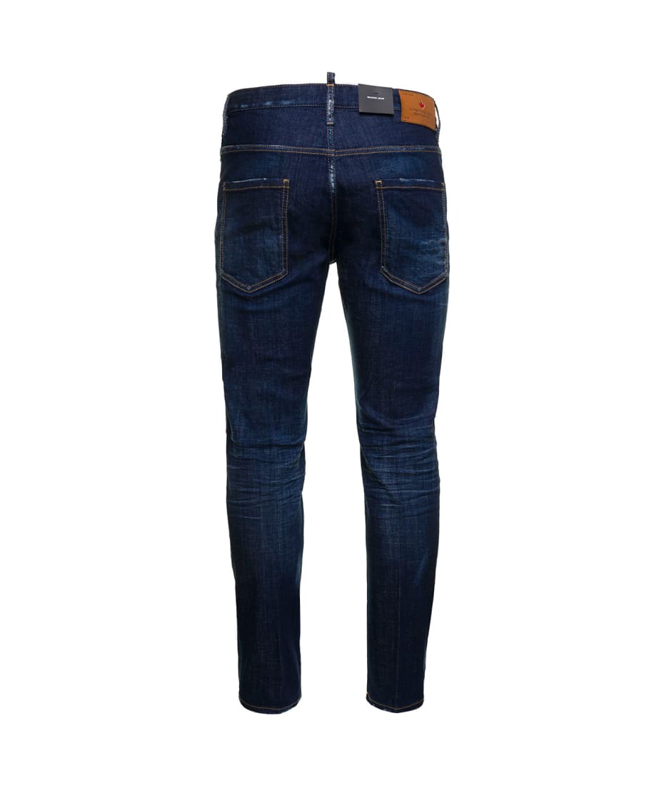 デニム・ジーパン Dsquared2 Five-Pocket Jeans Dsquared2 'skater' Blue Five-pocket Style Fitted Jeans With