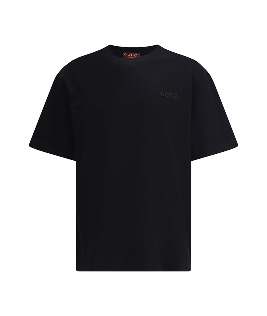 GUCCI★素敵！Black Stars and Moons Oversized Logo T-Shirt Gucci_TOP_BlackRedSequinSkullT