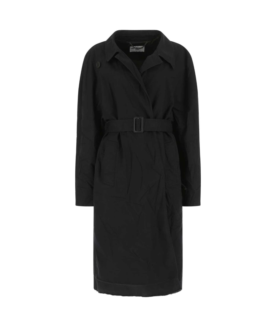 Balenciaga Midnight Blue Cotton Overcoat | italist