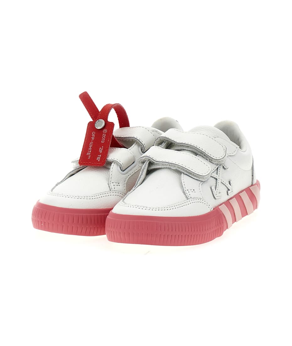 Off-White | Kids-girls Vulcanized Leather Strap Sneakers White 29