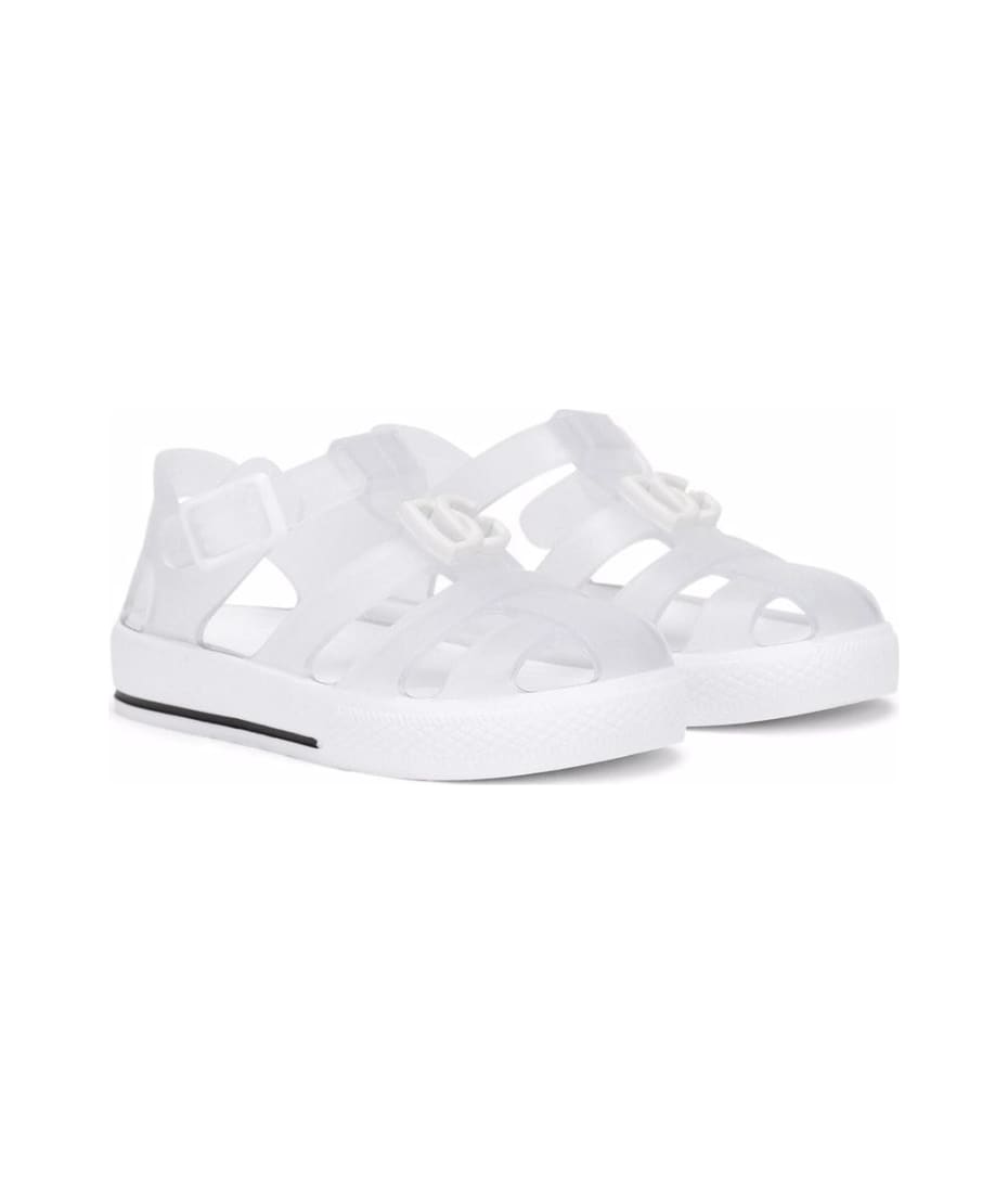 nike blazer low platform womens shoes pink White Rubber Sandals - White