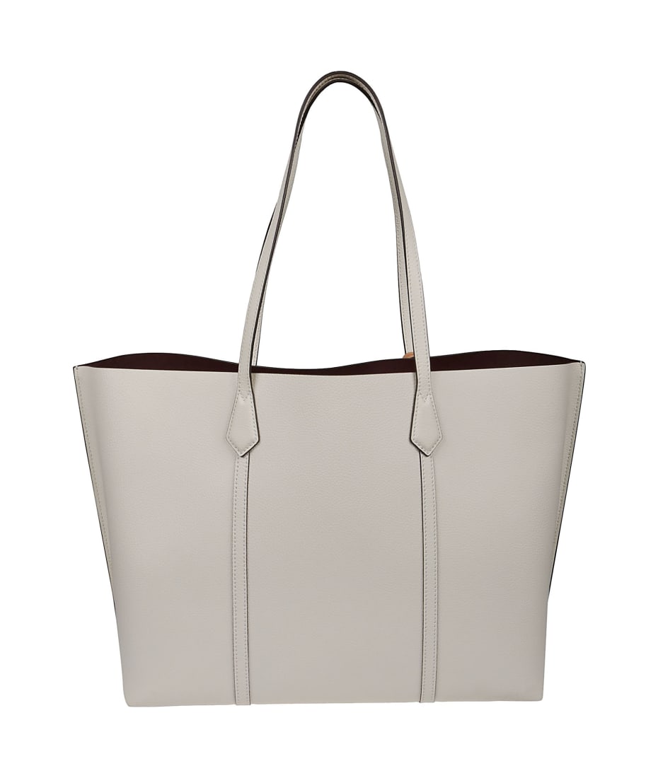 Tory Burch Perry Small Triple Compartment Tote (New Ivory) Tote