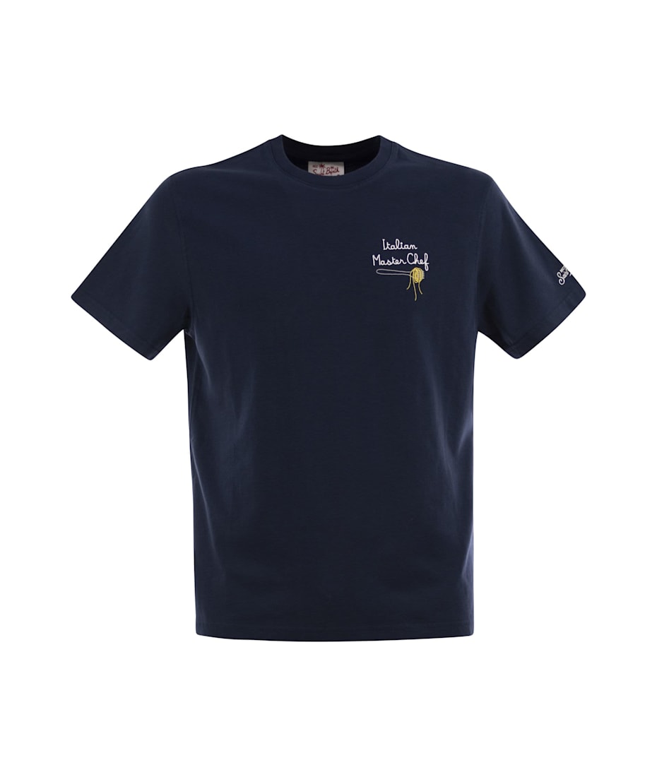 Tシャツ・カットソー MC2 Saint Barth PORTOFINO - T-shirt with chest embroidery MC2 Saint Barth Portofino - T-shirt With Chest Embroidery