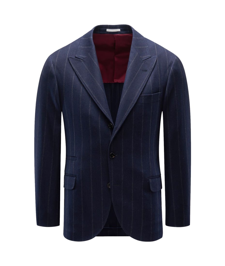 BRUNELLO CUCINELLI ネイビー メランジ ジャケット 46サイズ BRUNELLO CUCINELLI ネイビー メランジ ジャケット 46サイズ