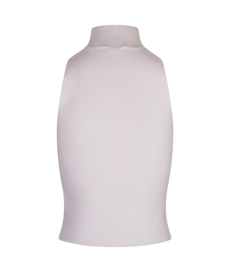 ◆DIESEL◆ M Onerbox Sleeveless T-shirt White A130200DLAX100 Women's Ribbed-knit turtleneck top | White | Diesel