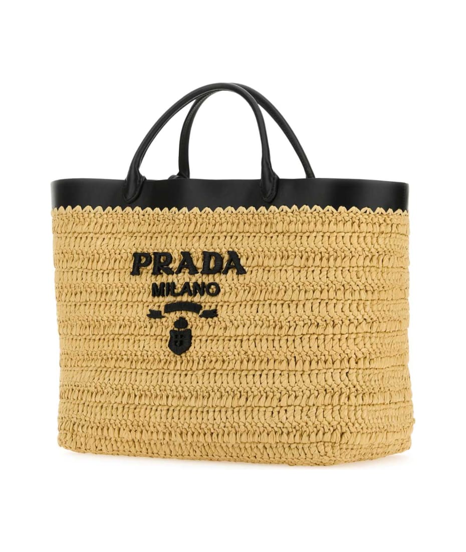 Prada Raffia Shopping Bag - NATURALENERO