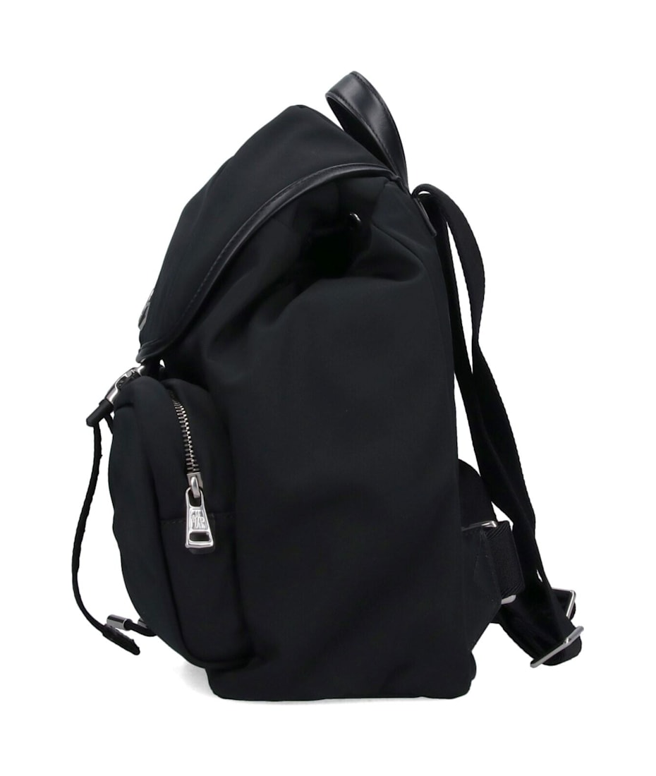 MONCLER リュック バックパック ジップ プリント ロゴ 黒 Moncler ロゴ バックパック | ブラック | FARFETCH JP