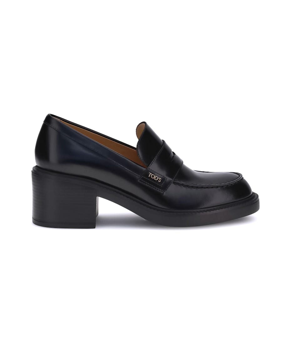 トッズ Tod`s Leather Loafers Woman BLACK Loafers in Leather XXW79A0HM60MBW38B999 | Tods