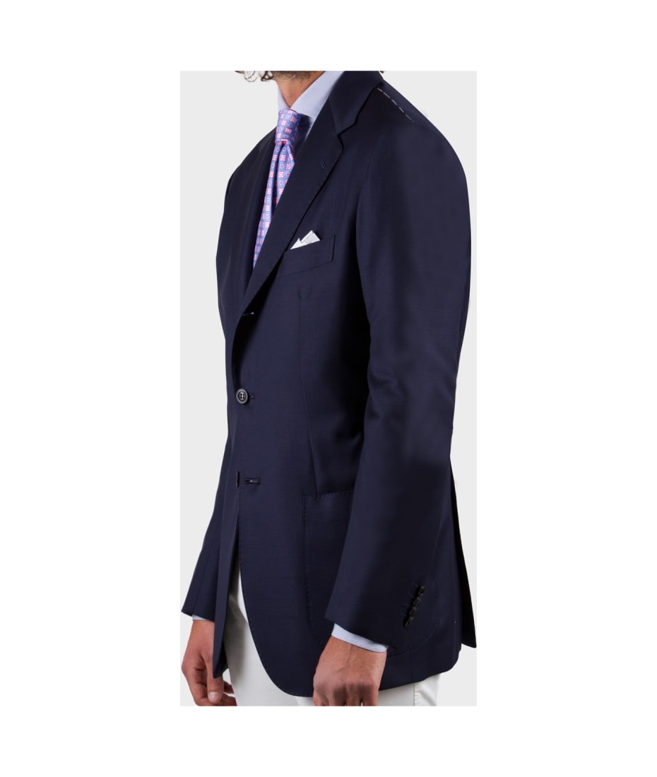 13585円 春新作の Sartorio Napoli Navy Wool Jacket