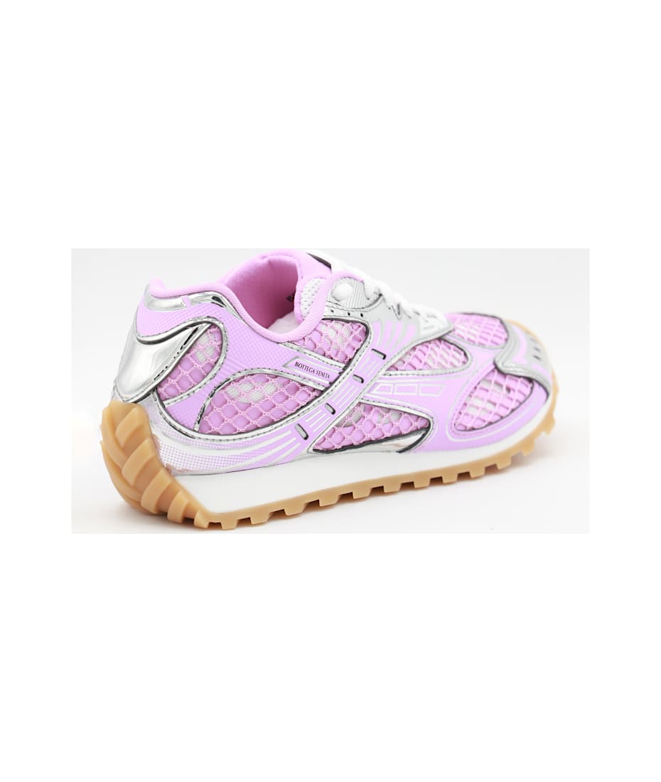 Pink And Silver Orbit Sneakers