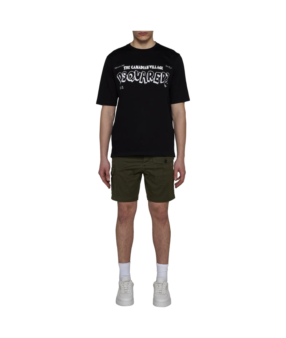 Dsquared2 Crewneck T-shirt With Canadian Village Print