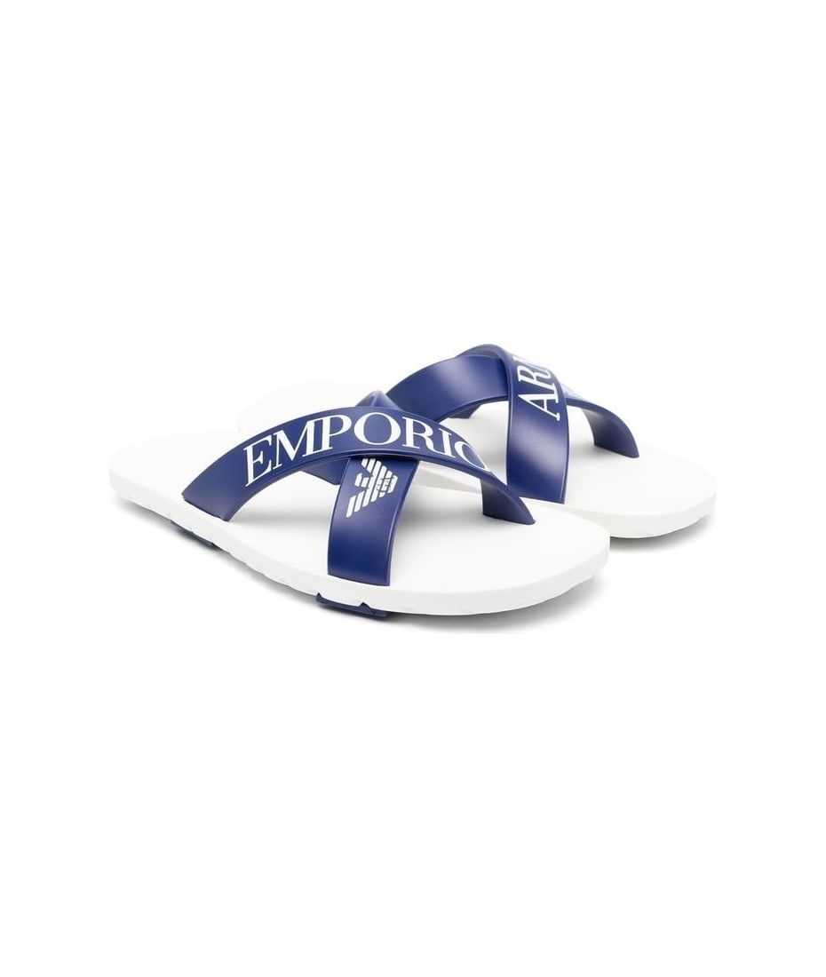 Onheil honderd Stout Emporio Armani Slippers With Logo | italist