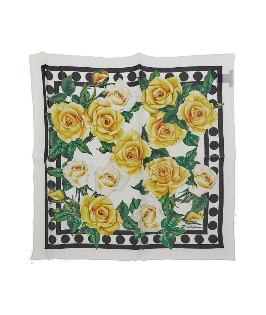 Dolce Gabbana Floral Printed Square Scarf ALWAYS LIKE A SALE - Main Image