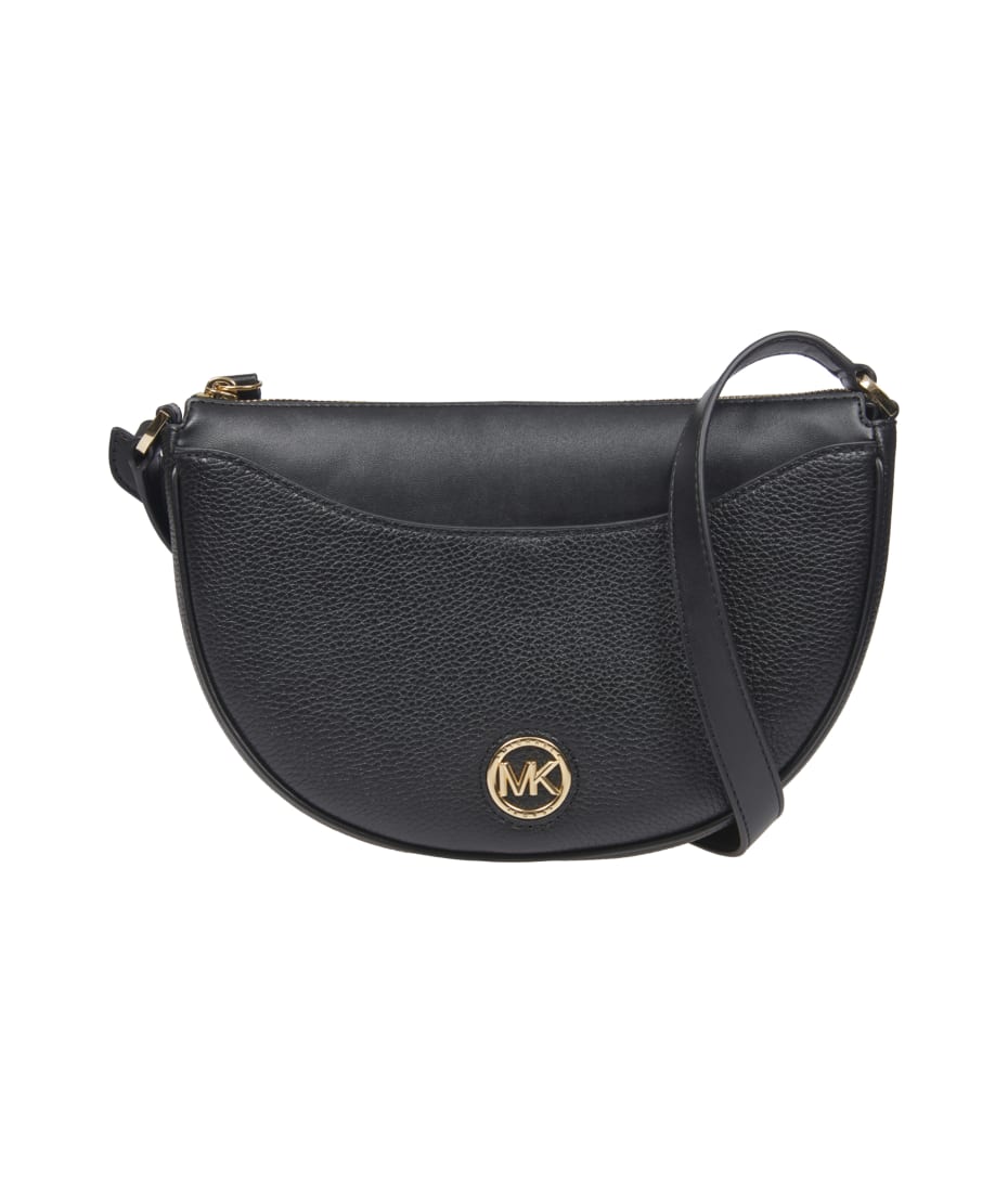 Michael Kors Dover Small Leather Crossbody Bag Purse Handbag (Black):  Handbags