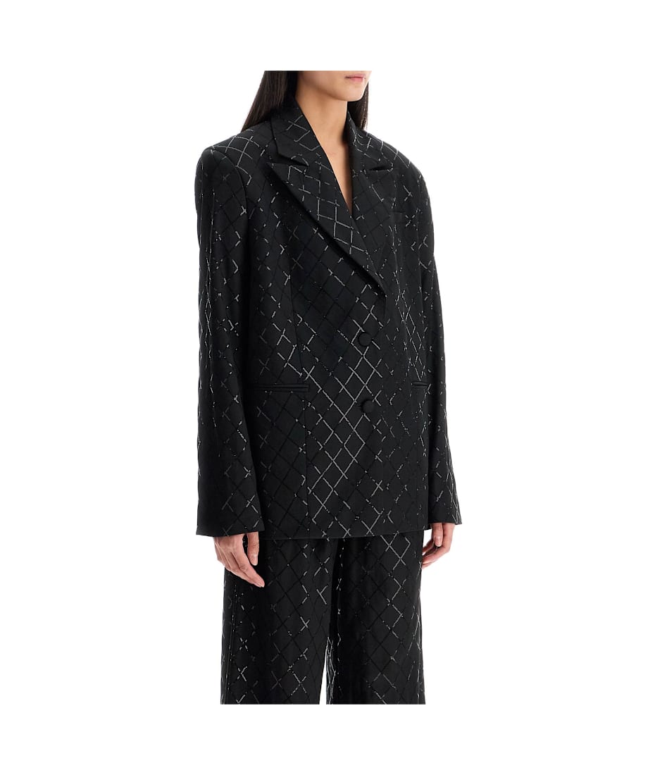 Rotate by Birger Christensen Oversized Sequin Blazer