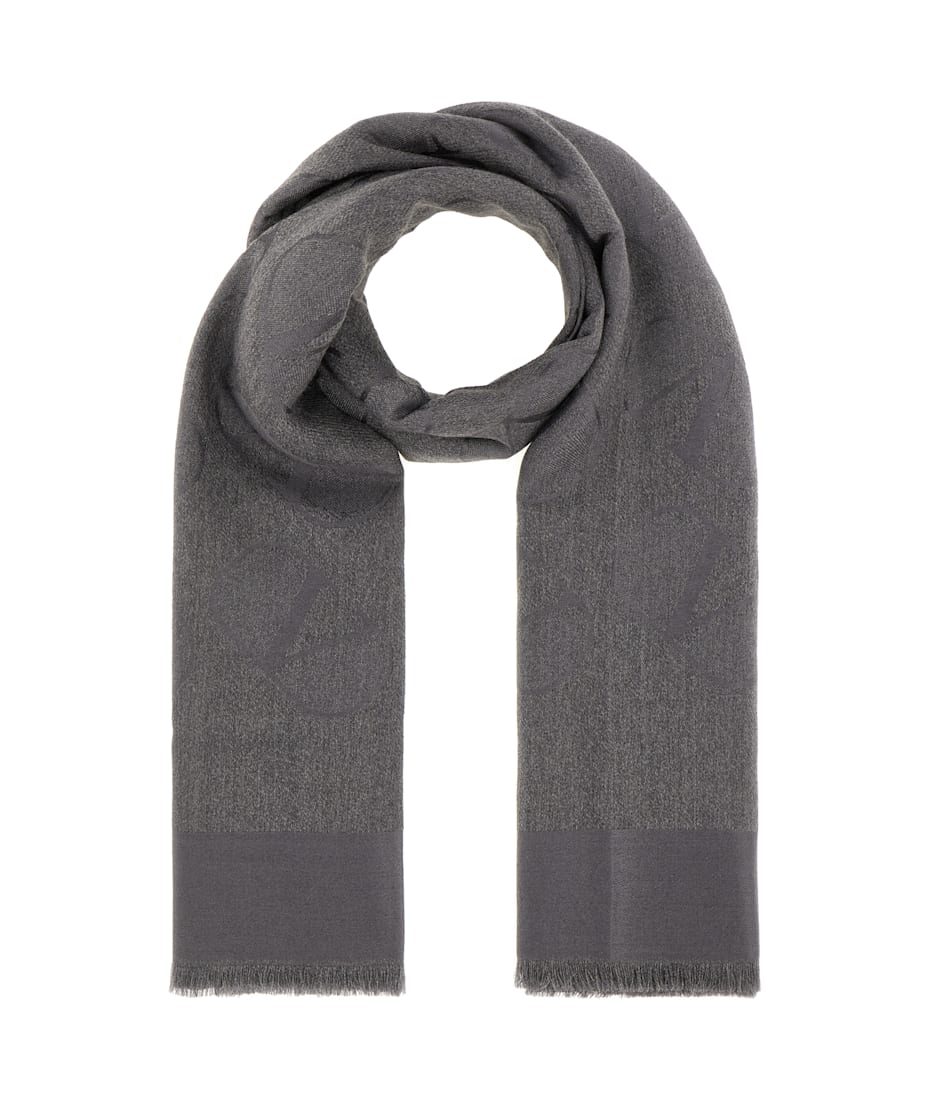 Valentino Garavani Dark Grey Wool Blend Scarf italist, ALWAYS