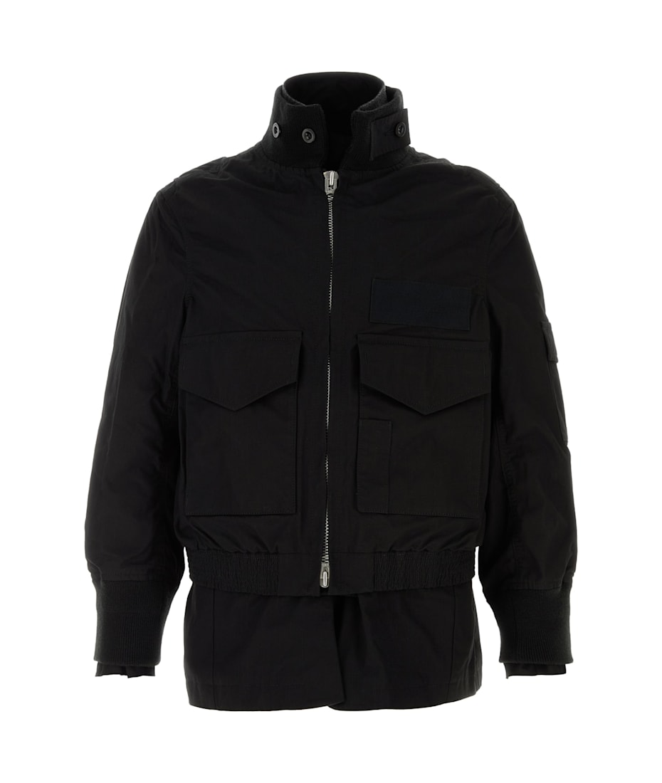 ジャケット・アウター sacai / ACRONYM CROP JACKET Black size2 Sacai Black ACRONYM® Edition Taffeta Crop Jacket Sacai