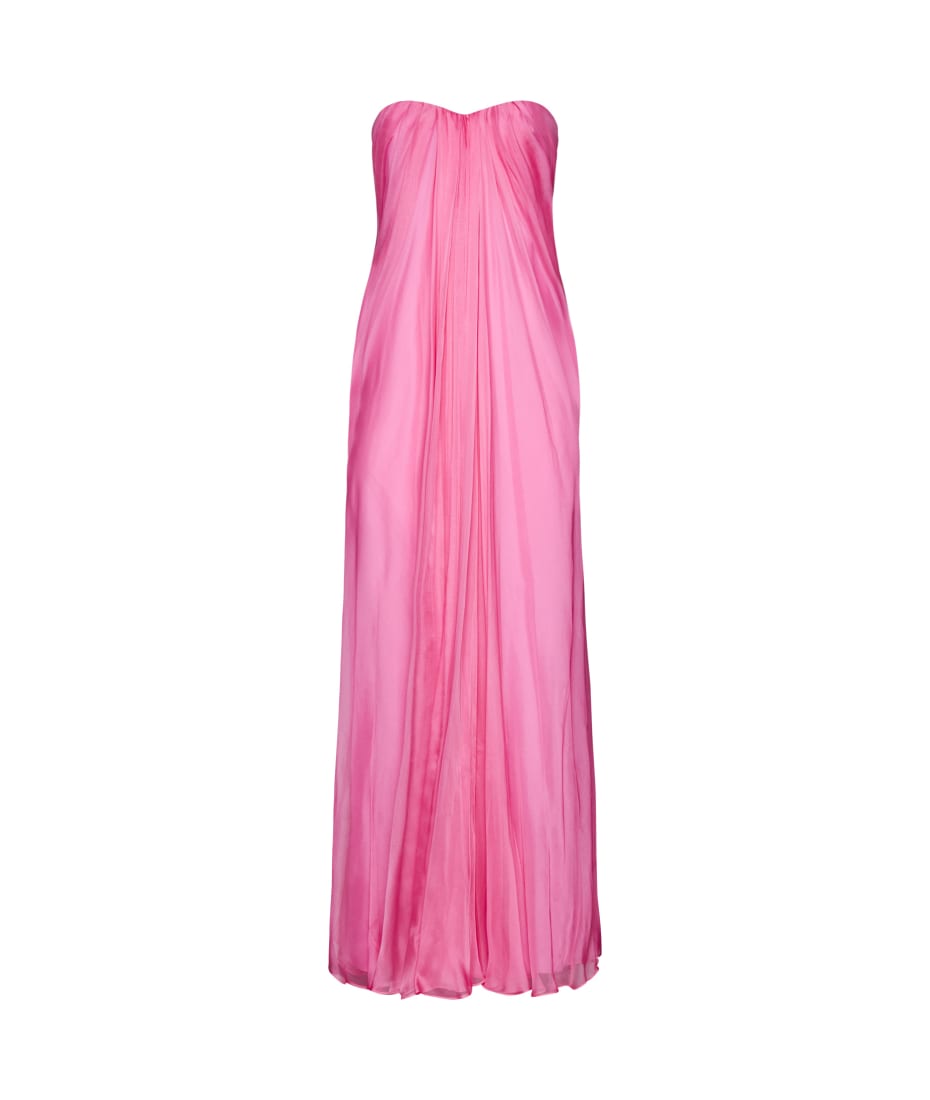 ワンピース Alexander McQueen Silk Evening Dress Alexander McQueen Evening Gown, Size 42 IT