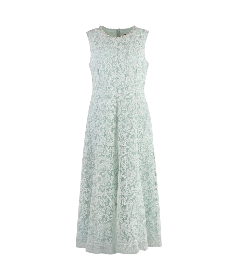 sachin and babi light blue dress Self-Portrait Embroidered cotton poplin midi dress Self-Portrait main image 0