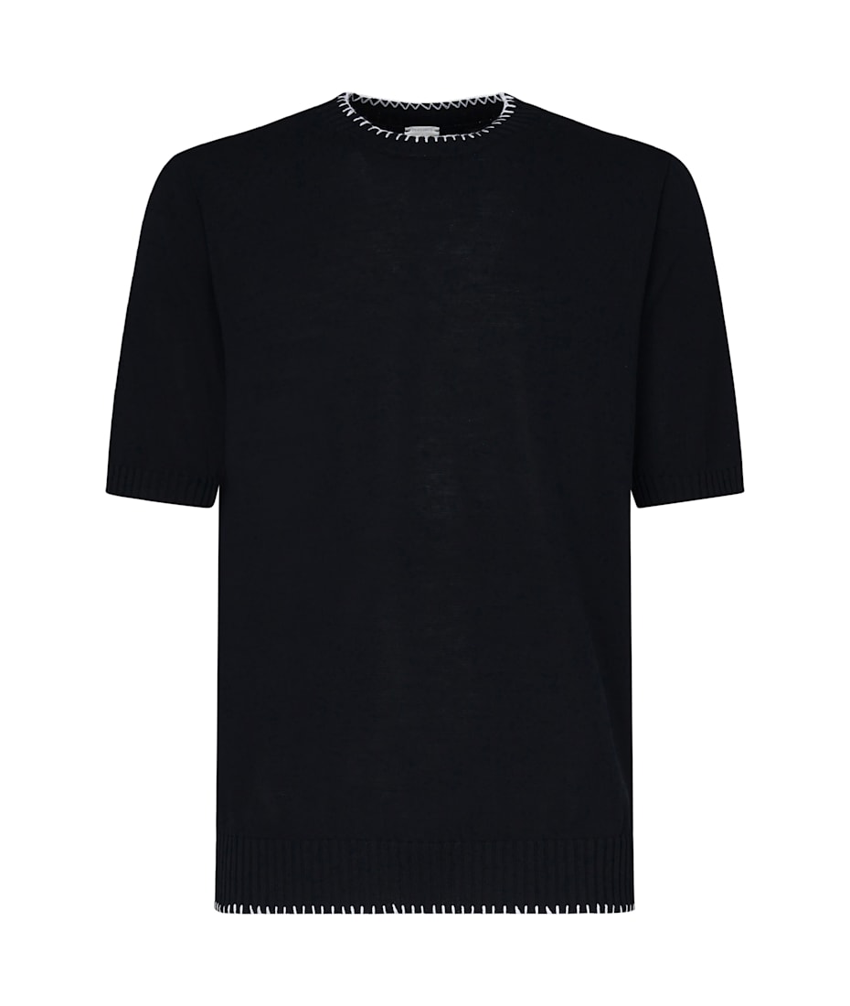 Tシャツ・カットソー ELEVENTY Men T Shirts K76MAGK66MAG0K03001 11 White Eleventy Knitted T-Shirt - White - Men | K76MAGK66MAG0K0300111