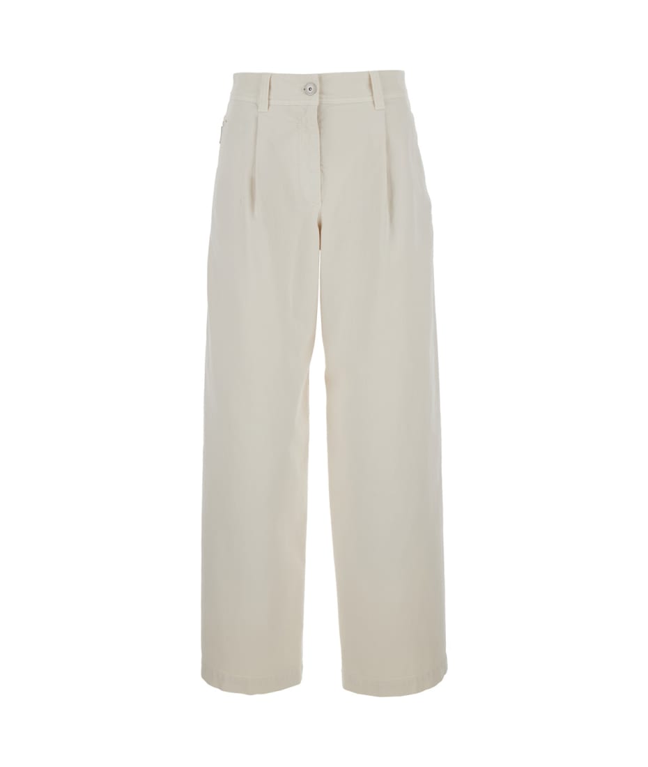 【送料&関税込】Brunello Cucinelli White Baggy Jeans With Bu 5cb7950bafcd3b25fbf8941f65c6ef