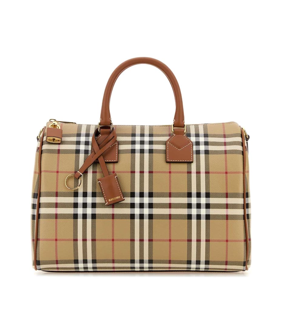 ハンドバッグ BURBERRY PRINTED CANVAS MEDIUM CHECK HANDBAG Burberry Printed Canvas Medium Check Handbag | italist