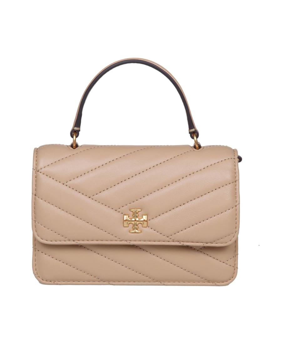 Mini Kira Chevron Quilted Leather Top Handle Bag