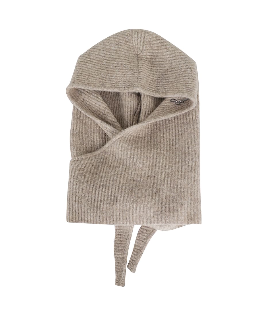 【関税＆送料込み】Ganni Balaclava Black Black Soft Wool Balaclava | GANNI US