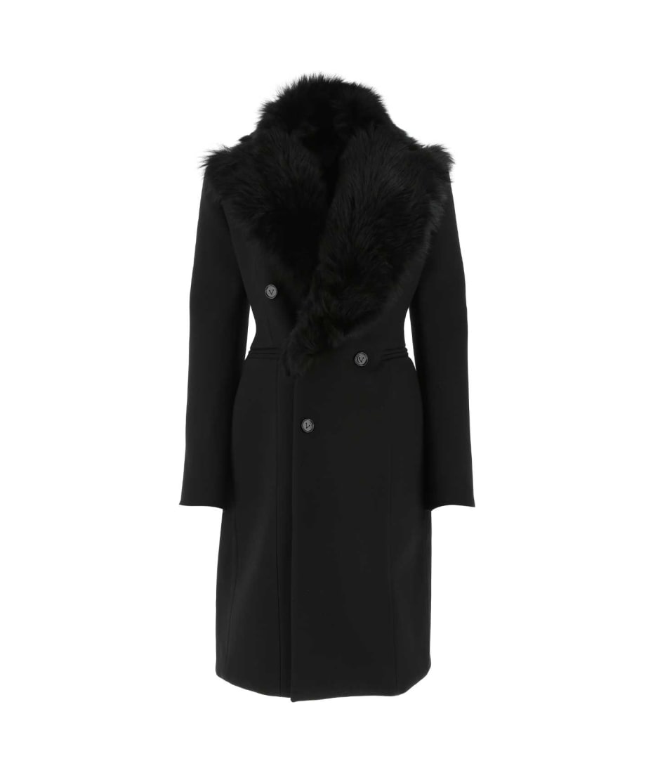 コート BOTTEGA VENETA COAT (677498V19V0 1000) Bottega Veneta Black Stretch Acrylic Blend Coat | italist