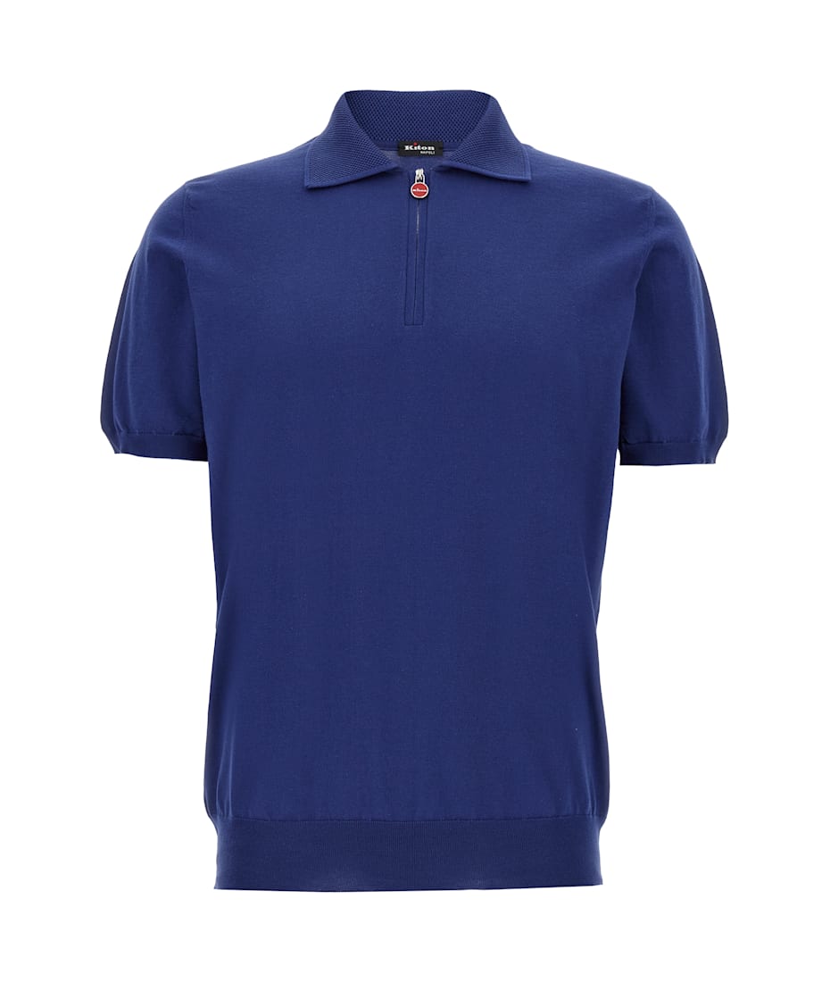 Tシャツ・カットソー Kiton SS25 Honeycomb polo shirt (UMK133140 C008) Kiton Honeycomb Polo Shirt | italist