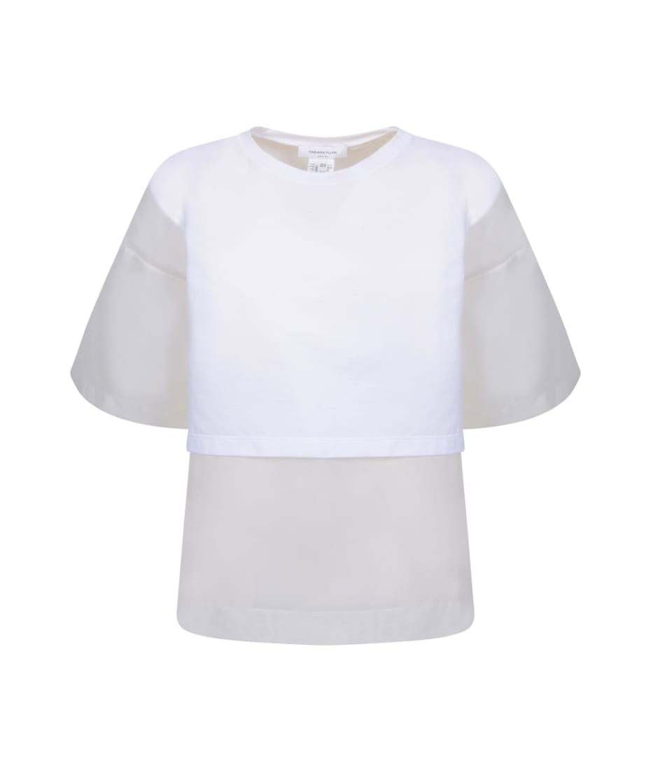 Fabiana Filippi White Cotton Jersey T-shirt | italist