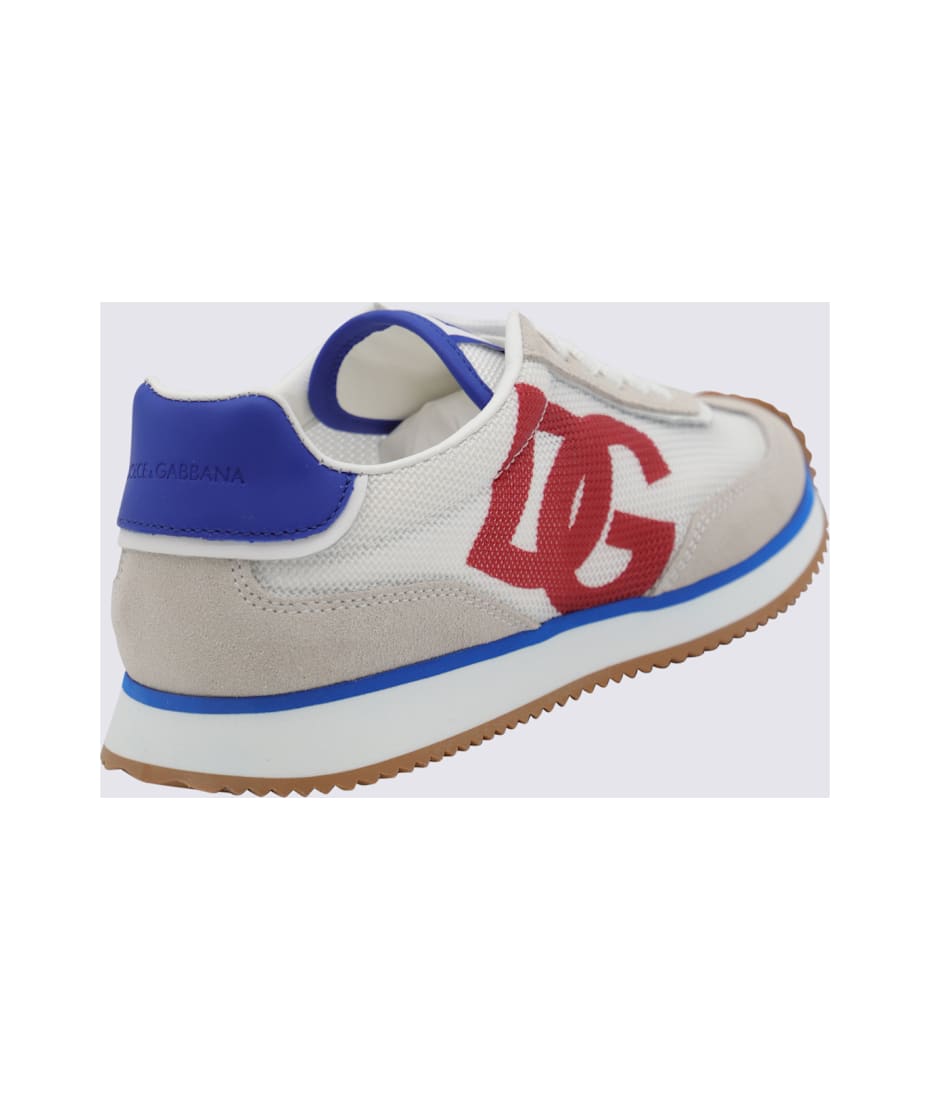 【関税&送料込み】Dolce & Gabbana White And Blue Sneakers Dolce & Gabbana White And Blue Sneakers | italist