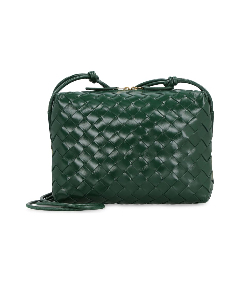 Bottega Veneta Loop Leather Camera Bag In Green