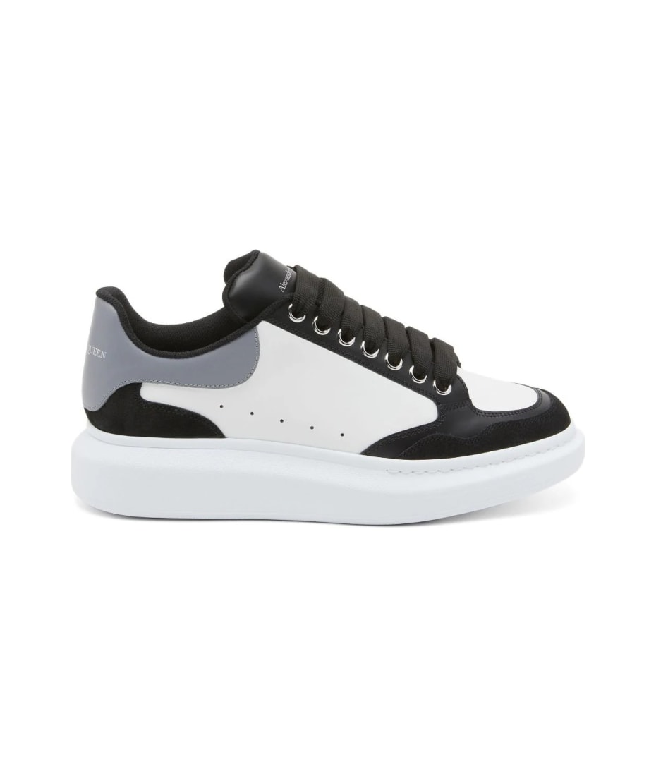 ALEXANDER MCQUEEN, 'Oversized Sneaker' in leather, WHITE / BLACK, Men