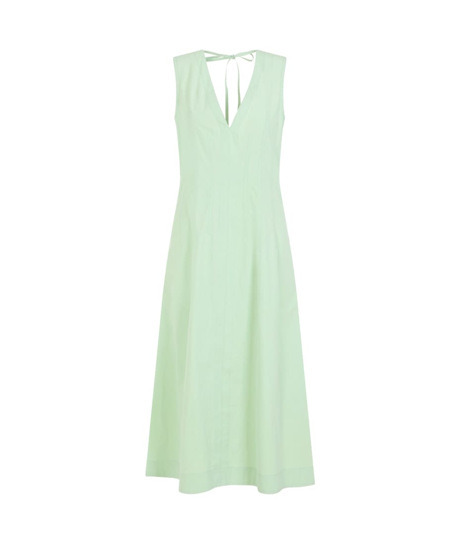 ボッテガヴェネタ Bottega Veneta Compact Cotton Midi Dress Bottega Veneta - Navy Blue Compact Cotton Canvas Midi Dress