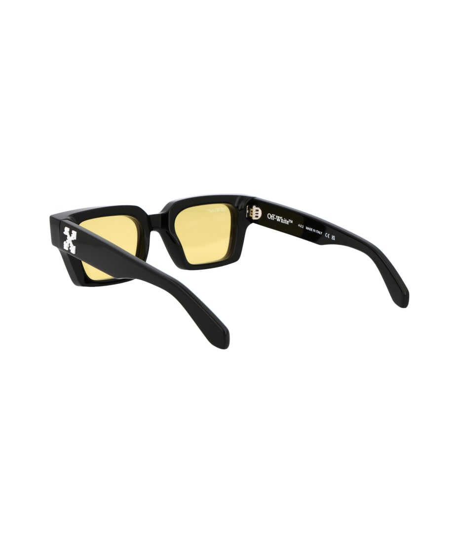 Off-White Virgil Sunglasses OERI008C99PLA0021018 Black Frame Yellow Lens