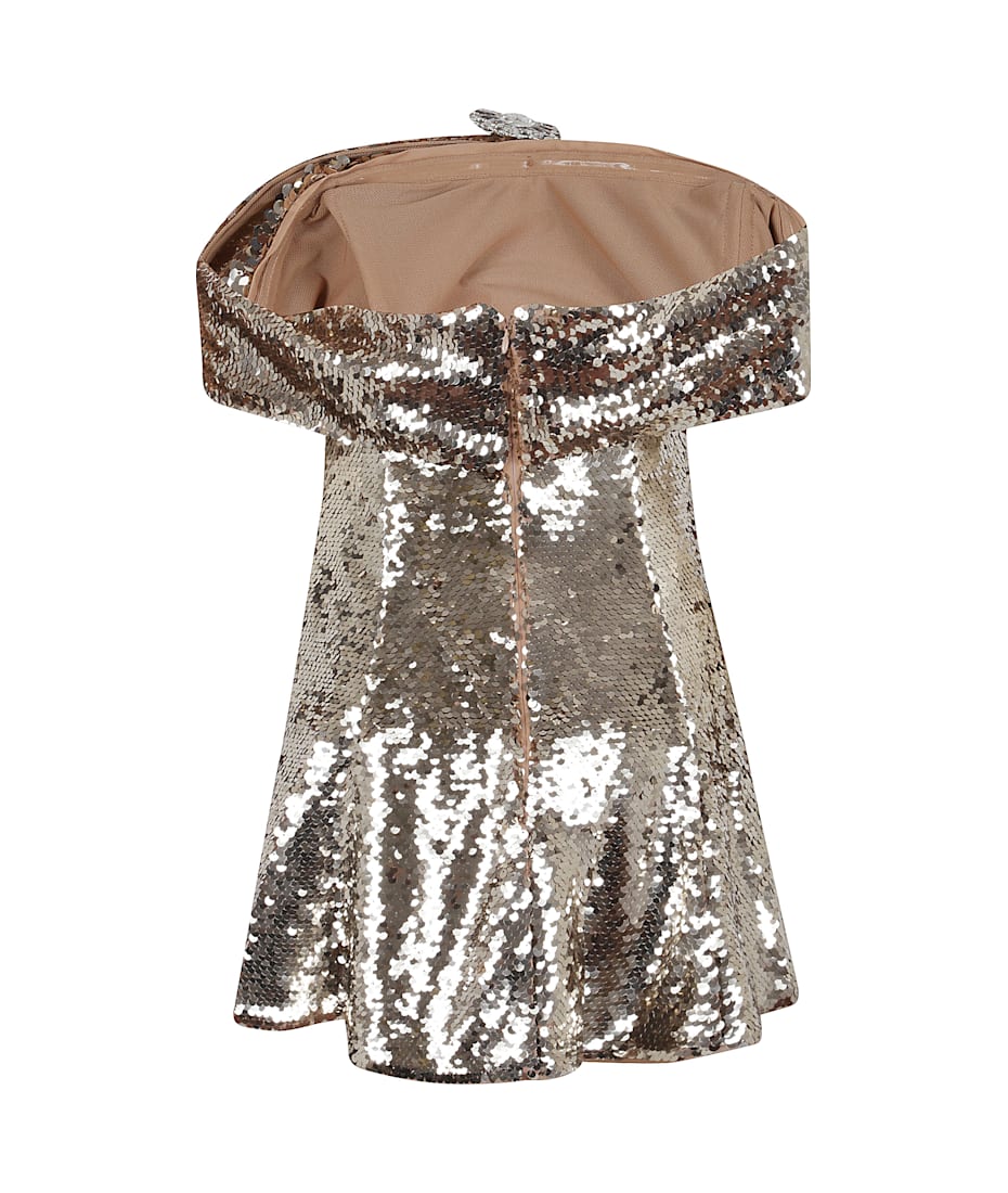 【送料&関税込】self-portrait Gold Sequin Off Shoulder Mini Gold Sequin Off Shoulder Mini Dress – self-portrait-US