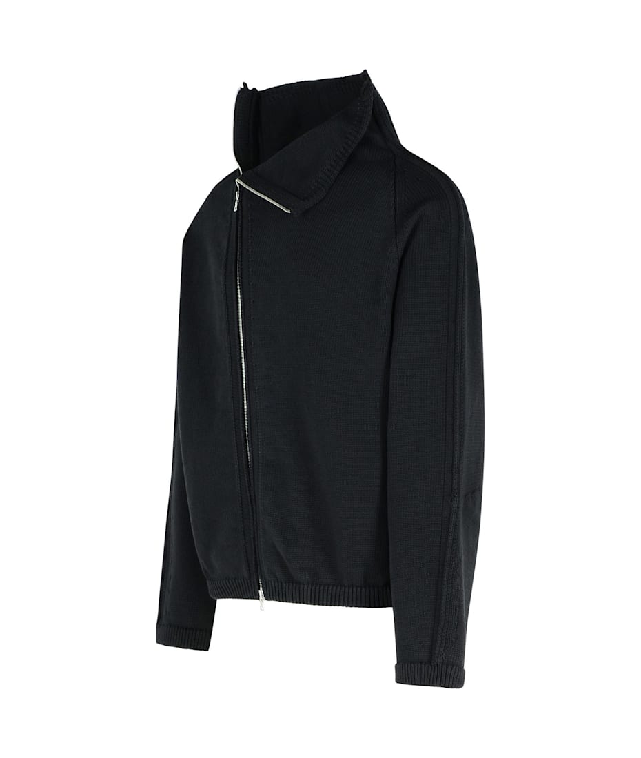Dries Van Noten 'metro' Black Cotton Blend Cardigan | italist