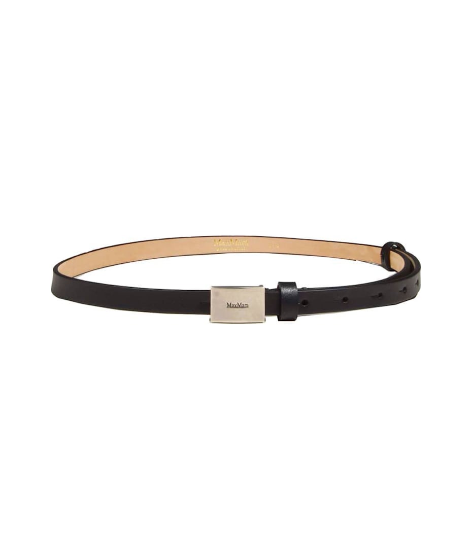 【送料&関税込】Max Mara Logo Engraved Buckle Belt Max Mara Logo Engraved Belt | italist