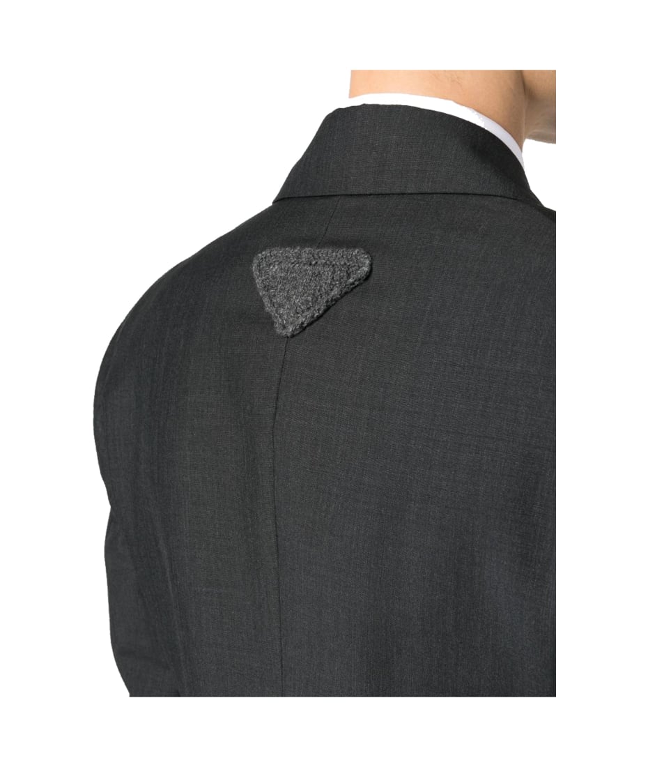 Prada Double-breasted grey jacket in wool | TheDoubleF