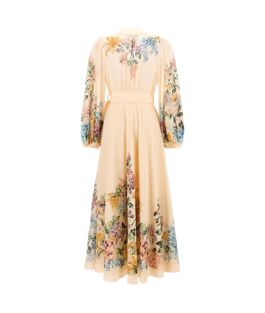 パーティードレス ZIMMERMANN halliday midi wrap dress with pockets 1408DSS241 Zimmermann HALLIDAY MIDI WRAP DRESS WITH POCKETS