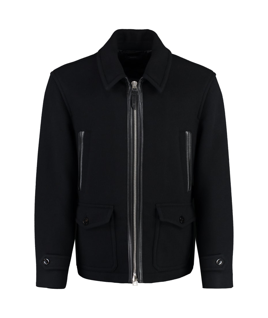 トムフォード Tom Ford Virgin Wool Jacket Virgin wool coat in blue - Tom Ford | Mytheresa