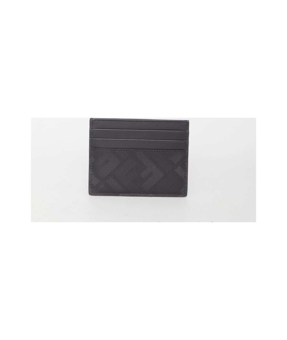 Fendi Shadow Diagonal Wallet in Black for Men
