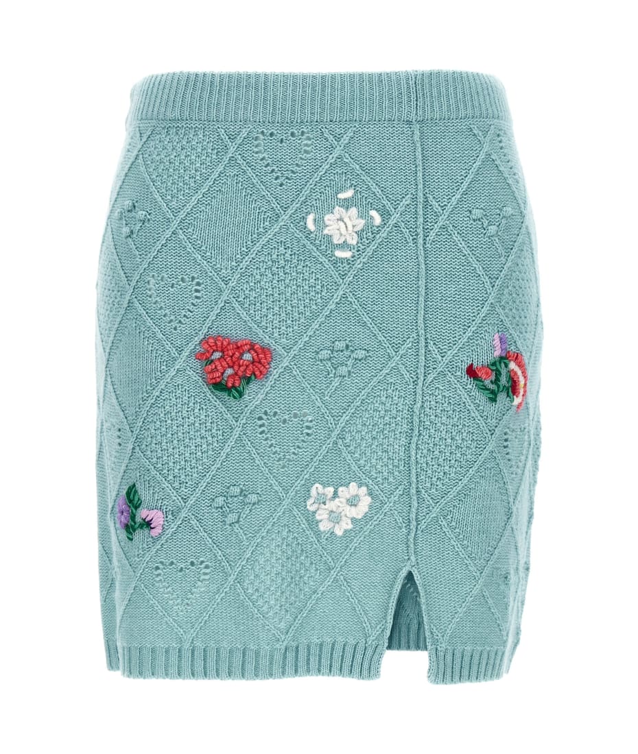 ミニスカート TWINSET FW23 Embroidery skirt (232TP3661S17912 00107) TWINSET Milano
