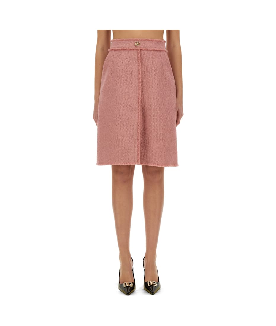 スカート Dolce & Gabbana SS25 'Rachel' skirt (F4C2BTHUMUA F0473) Dolce & Gabbana - Rachel Light Blue Tweed Mini Skirt