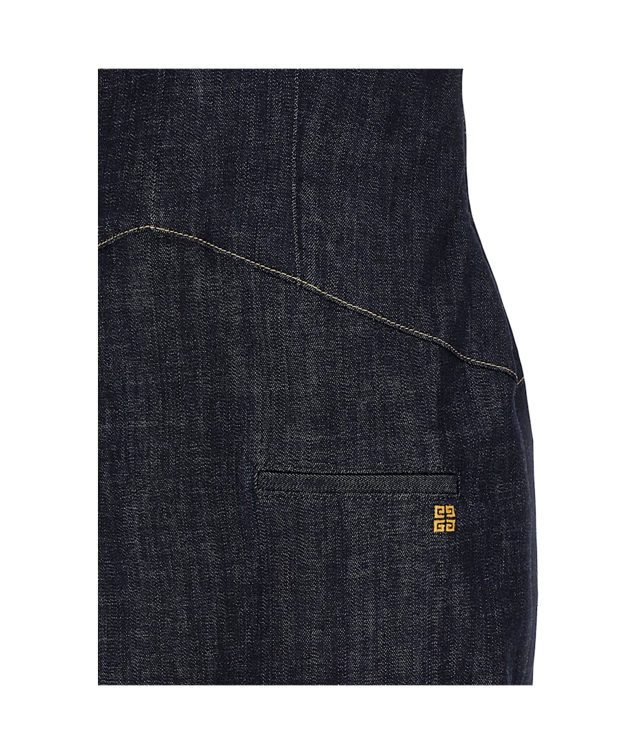 ワンピース GIVENCHY SS25 Denim dress (BW22AU5YCE 420) Dress in denim with 4G emblem in - medium blue | Givenchy DE